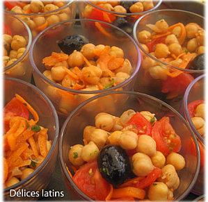 Salades de pois-chiches en verrines