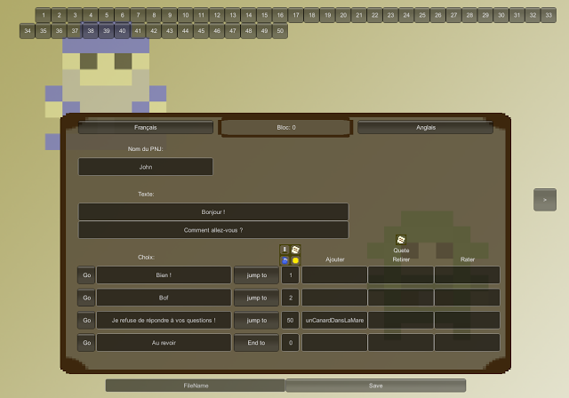 Song of the Myrne: l'éditeur de texte