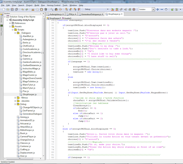 Song of the Myrne: l'éditeur de texte