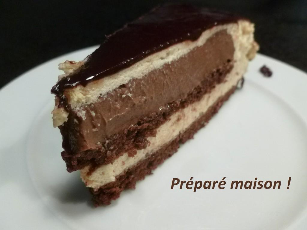Entremets chocolat, praliné et épices