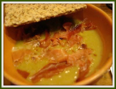 Soupe de pois cassés à IG Bas - Sopa de guisantes pelados con IG Bajo