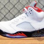 Air Jordan 5 White Fire Red Black