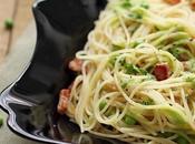Spaghetti crème petits pois