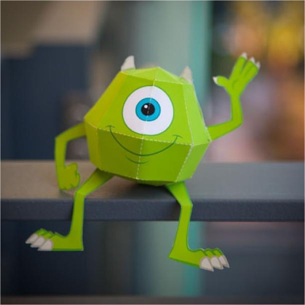 Papercraft Mike Wazowski (Monstres et cie)