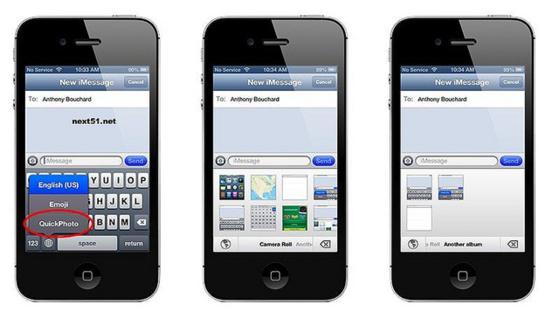 [Nouveau] QuickPhoto, pour envoyer des photos lors vos conversations sur iPhone...