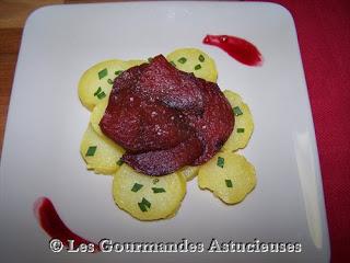 Betteraves réhydratées et salade de Pommes de terre