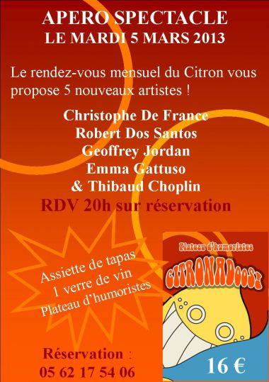 Citronadoo ! Plateau de 5 humoristes au citron bleu