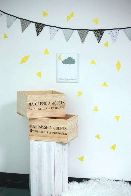 Stickers étoiles, pois et triangles chez Ma caisse à jouets