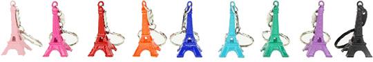 Porte-clés tour Eiffel couleur