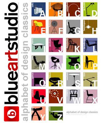 Alphabet of design classics by Blue Art Studio