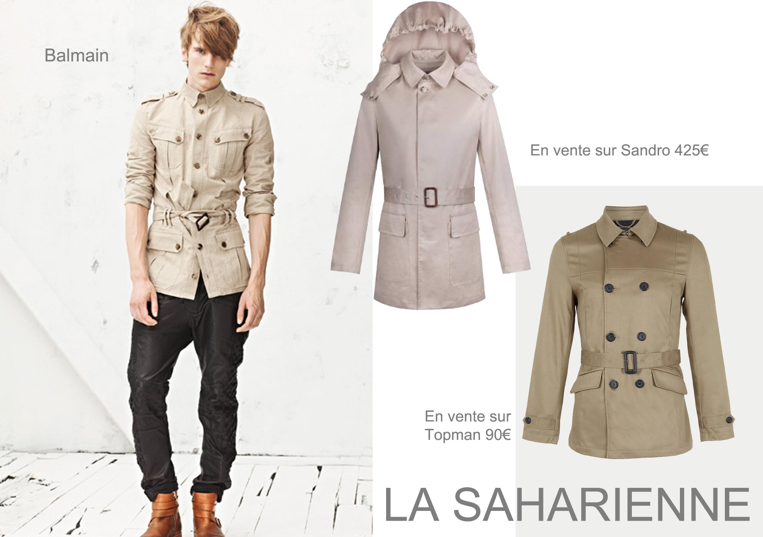 Sélection shopping, mars 2013, mode homme, tendance printemps,saharienne