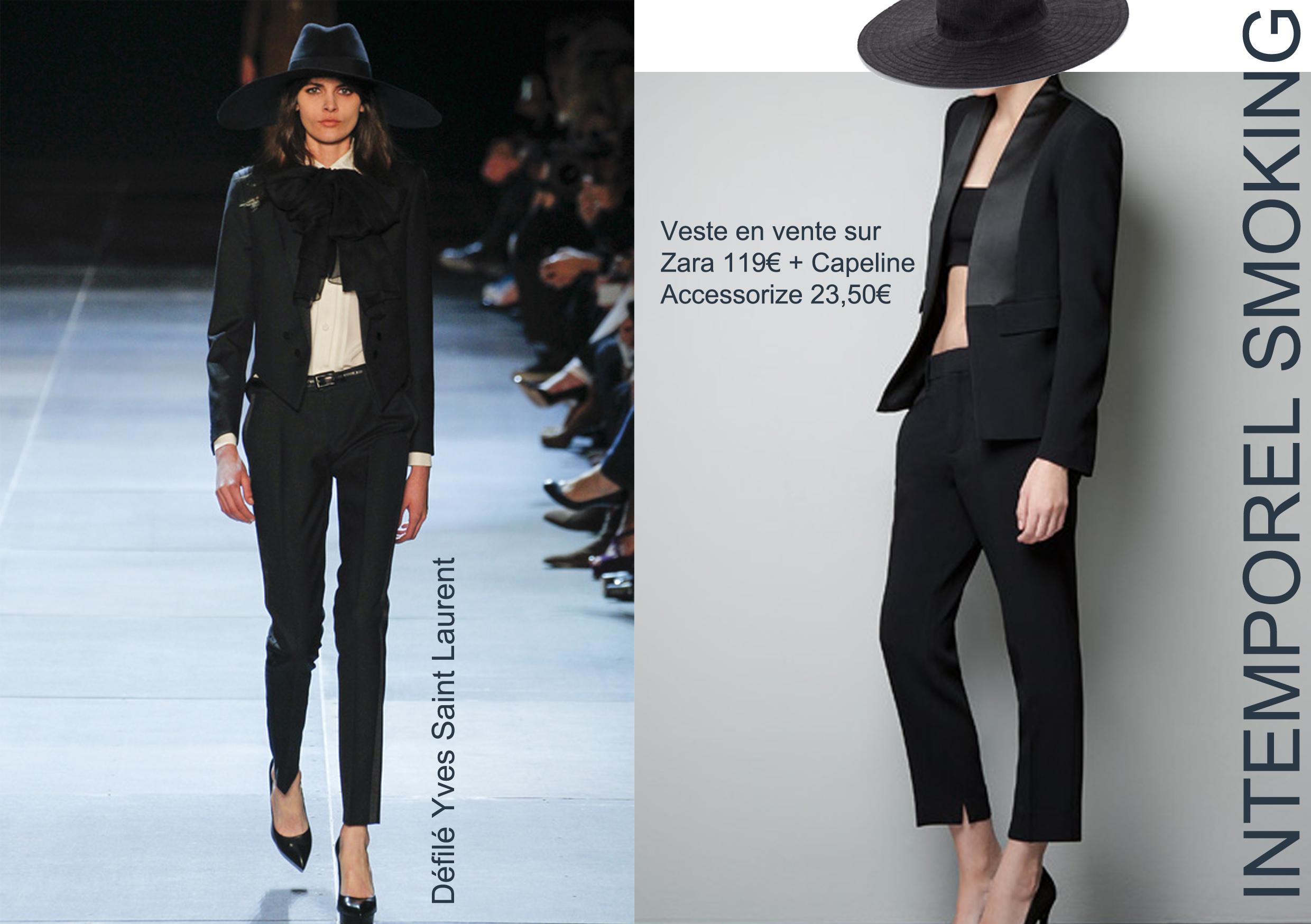 Sélection shopping mars 2013, mode femme, tendance printemps, intemporel smoking, inspiration Yves Saint Laurent