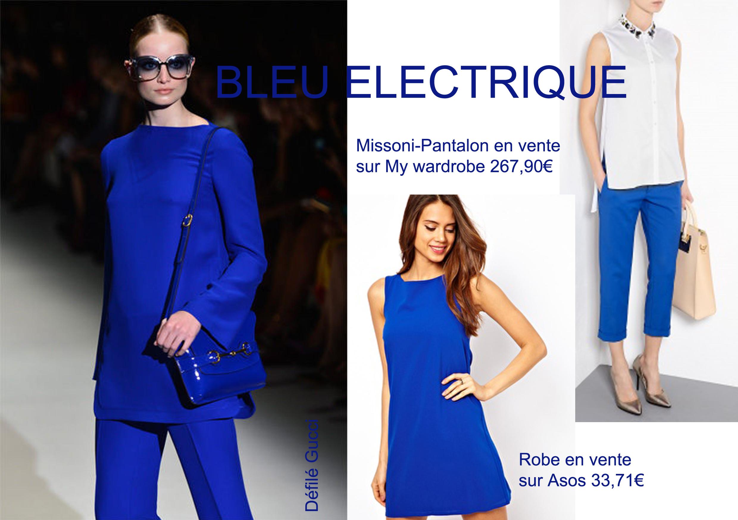 Bleu electrique mode tendance printemps 2013 mode femme inspiration gucci