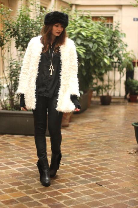 look manteau blanc