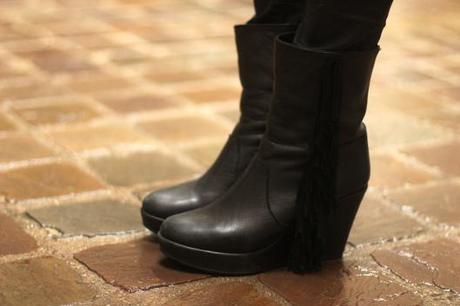 compensees cuir franges