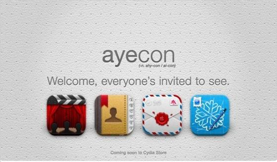 Le thème Ayecon sur iPhone et sur iPad, compatible iOS 6...