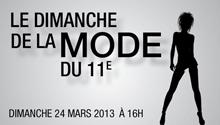 Le dimanche de la mode du 11e :  défilé des créateurs dimanche 24 mars