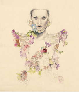 Cedric Rivrain  dessin illustration de mode poétique