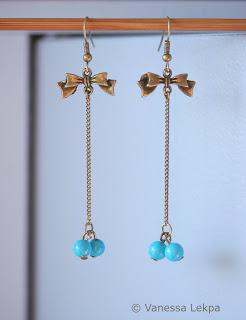 boucles d 'oreille poétiques romantique turquoise vanessa lekpa