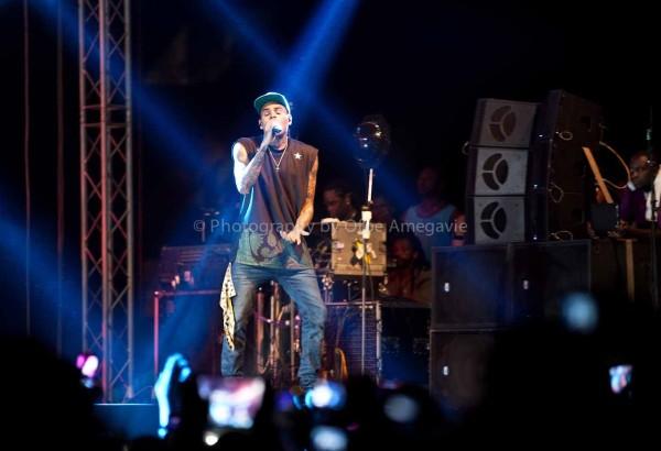 Chris Brown brings out Surprise Guest Wizkid at his Concert in Ghana (video)