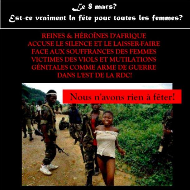 STOP AUX VIOLS DE MASSE AU CONGO : 8 MARS 2013 - JOURNEE DE LA FEMME