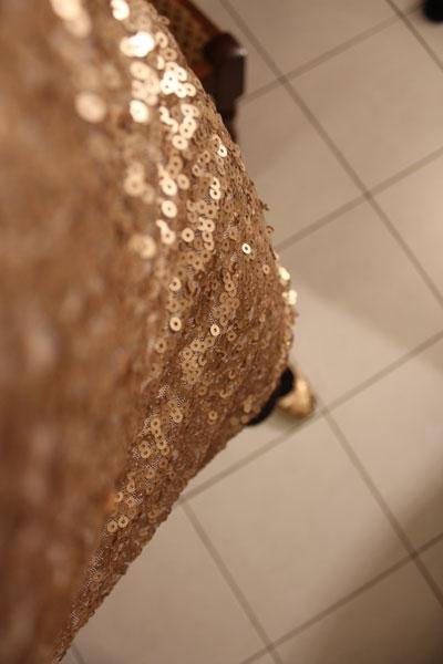 robe à paillettes,doré,bling bling,handmade