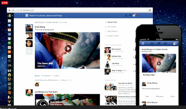 facebook new design descary Facebook fait plus de place aux contenus visuels et adopte une interface similaire sur toutes les plateformes