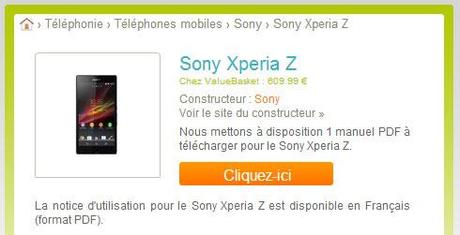 BON PLAN – Où trouver le manuel de votre mobile ? Notice Sony Xperia Z