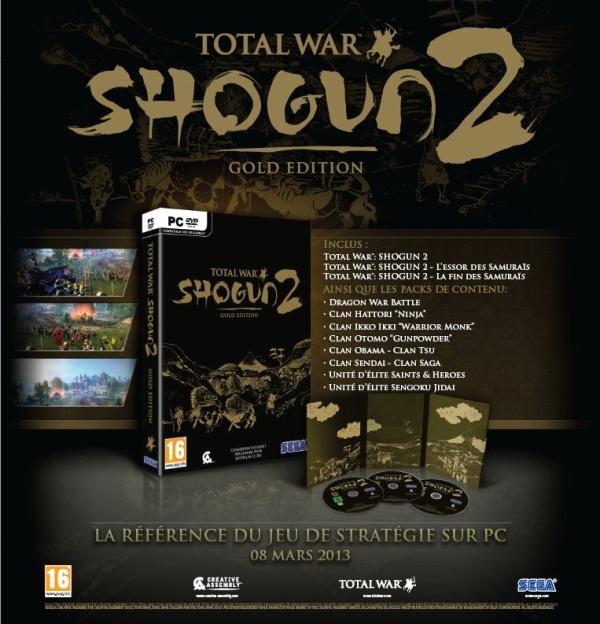 Total War Shogun 2 – L’Edition Gold maintenant disponible !‏