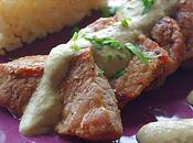 Emincé viande sauce crèmeuse champignons