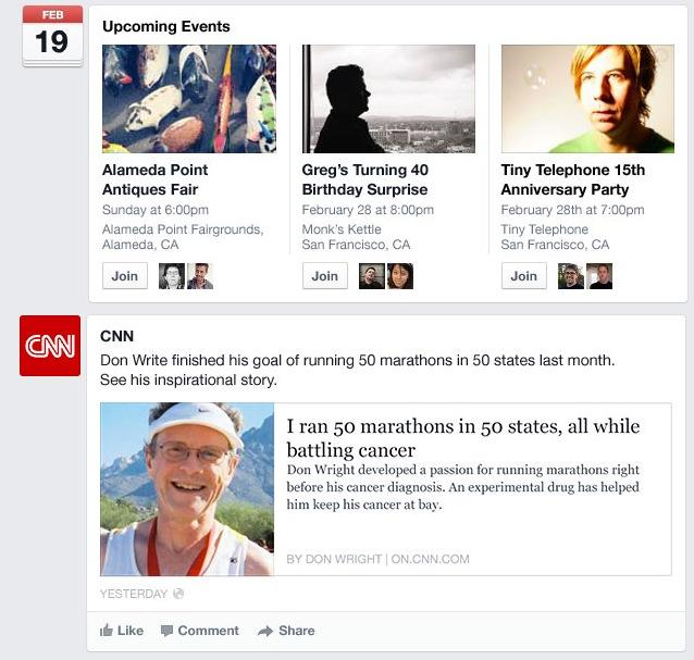 Events News Facebook NewsFeed : nouvelle interface, nouvelles fonctionnalités ! 