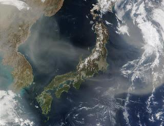 Les grands vents de sable au Japon et PM 2,5