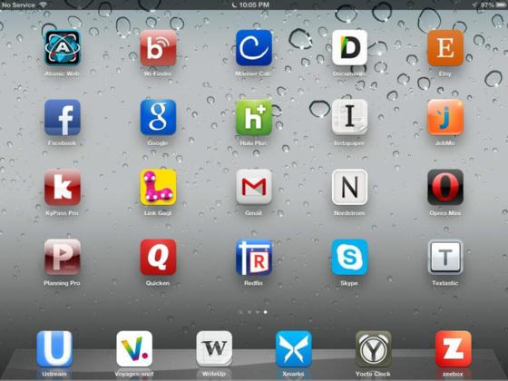 26 icônes forment l'alphabet sur son iPad...