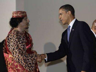 Kadhafi et Obama