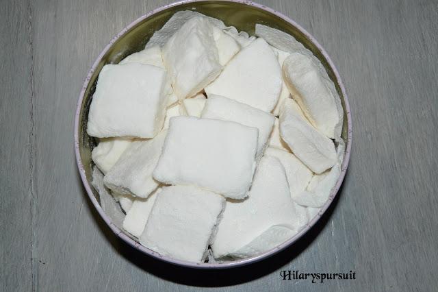 Guimauves traditionnelles à la fleur d'oranger / Orange blossom traditional marshmallows