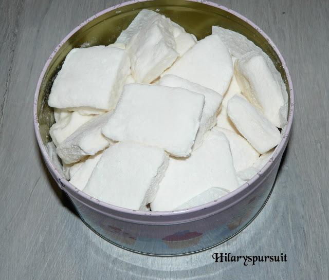 Guimauves traditionnelles à la fleur d'oranger / Orange blossom traditional marshmallows