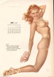 sexy illustration calendrier 1947 pin up arlberto vargas 