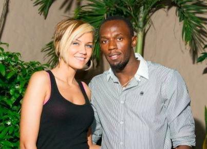 Usain Bolt et son ex copine Lubica Slovak.