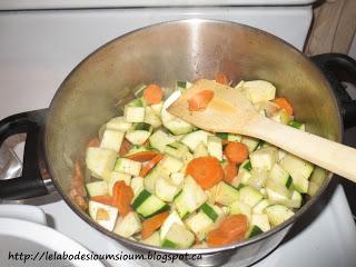 Soupe de légumes au parmesan
