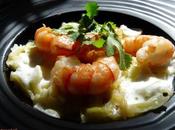GAMBAS POELEES RAVIOLES ROYAN &amp; ECUME CARAPACES