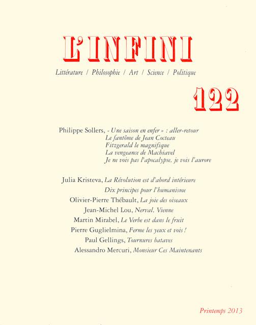 L'Infini n°122 printemps 2013 Éditions Gallimard Publicat...