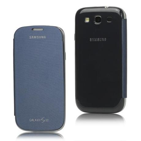 Une coque arrière de remplacement avec un clapet en cuir pour le Samsung Galaxy S3