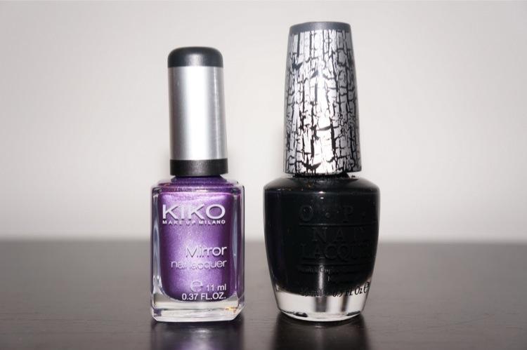 Kiko mirror purple Black Shatter OPI