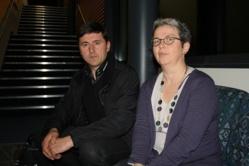 Pascal Prigent, président du comité de développement des agriculteurs sur le Pays de Morlaix et Isabelle Pailler, conseillère lait au sein de ce comité.