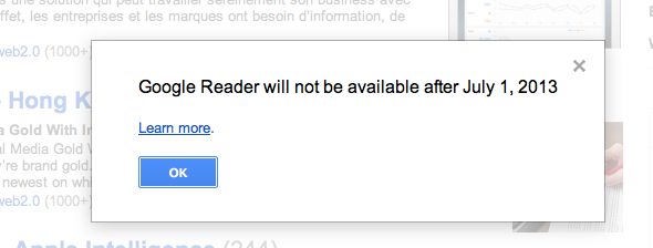 google reader descary 1 Google fermera Google Reader le premier juillet