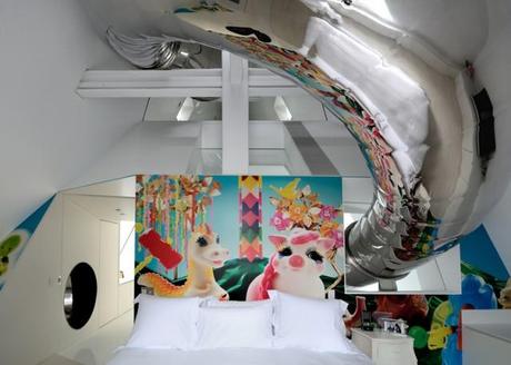 Un toboggan dans le loft ! On en a tous rêvé!