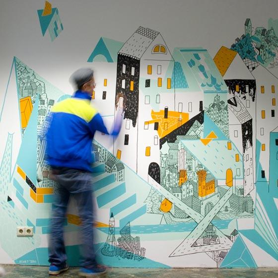 Wall painting and other illustrations by Klub7