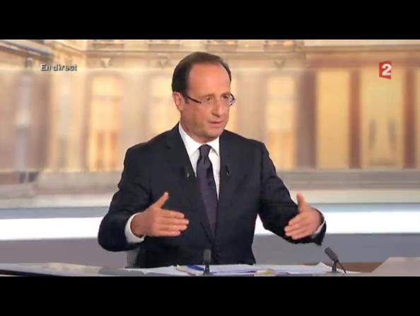 François Hollande, hier soir, sur France 2 (02-05-2012)