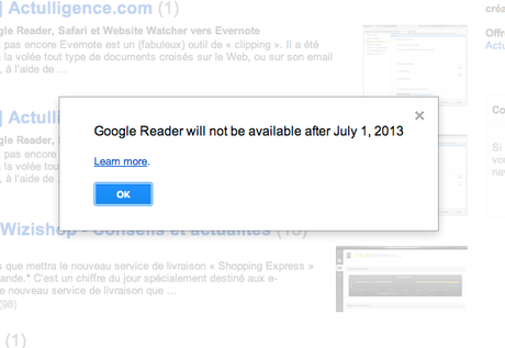 Adieu Google Reader : merci Google ?