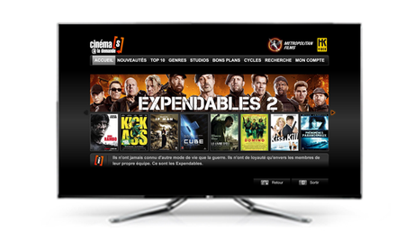 Cinéma à la demande LG Smart TV application